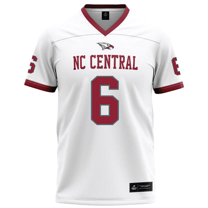 NCCU - NCAA Football : Jakarri Martin - White Football Jersey-0