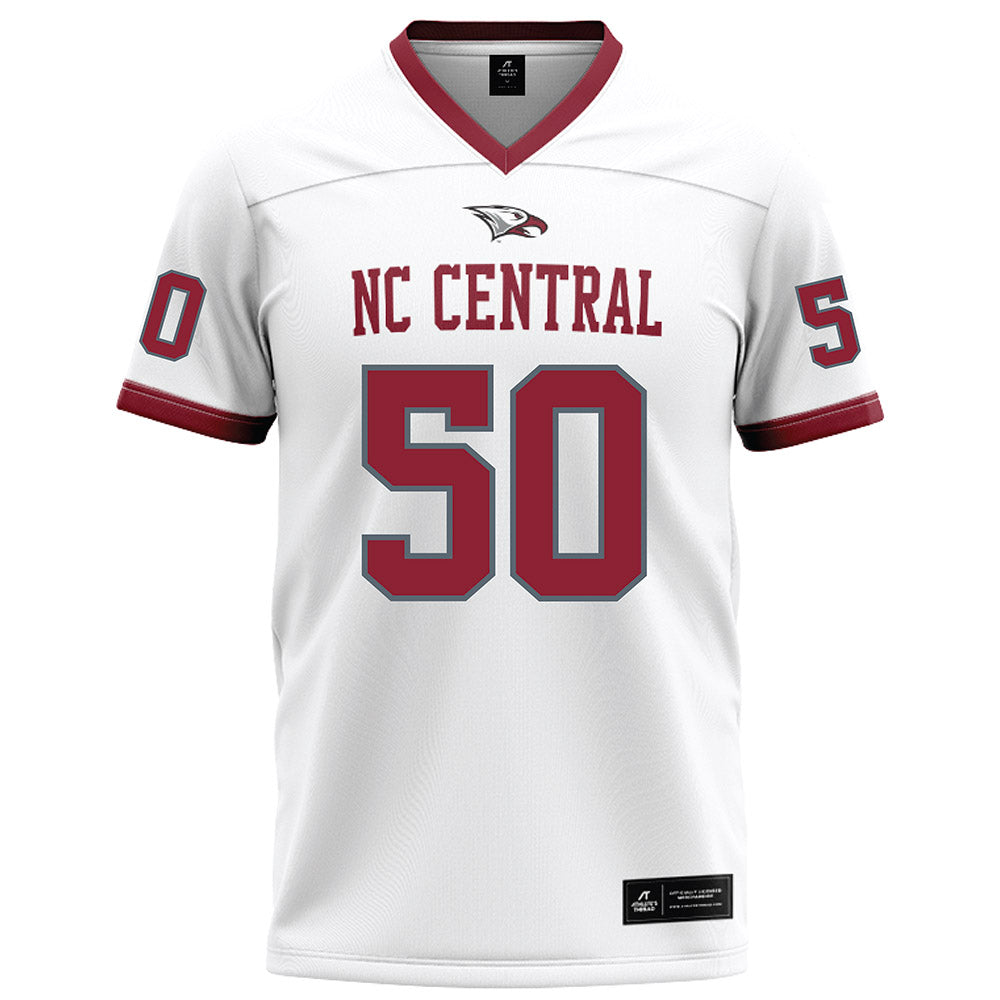 NCCU - NCAA Football : Holly Saint Melus - White Football Jersey-0