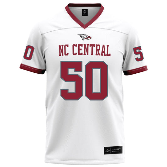 NCCU - NCAA Football : Holly Saint Melus - White Football Jersey-0