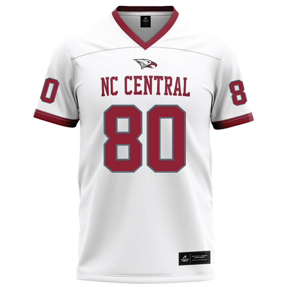 NCCU - NCAA Football : Gerald Lawton - White Football Jersey-0