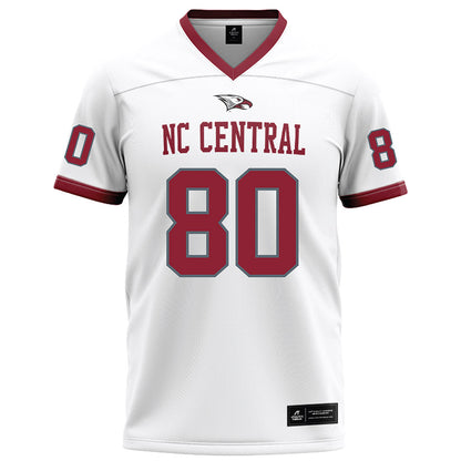 NCCU - NCAA Football : Gerald Lawton - White Football Jersey-0