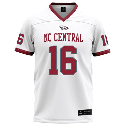 NCCU - NCAA Football : Zarion Walters - White Football Jersey-0