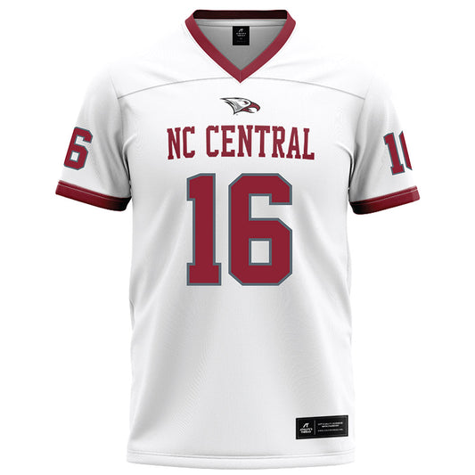 NCCU - NCAA Football : Zarion Walters - White Football Jersey-0