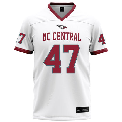 NCCU - NCAA Football : Darryl Veal Jr - White Football Jersey-0