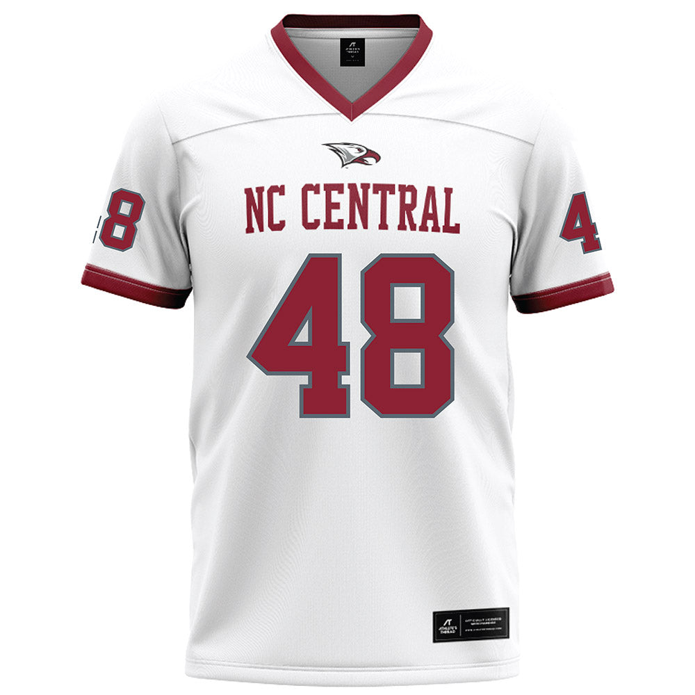 NCCU - NCAA Football : Jahzir Dukes - White Football Jersey-0