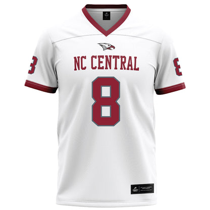 NCCU - NCAA Football : Plez Lawrence - White Football Jersey-0