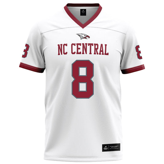 NCCU - NCAA Football : Plez Lawrence - White Football Jersey-0