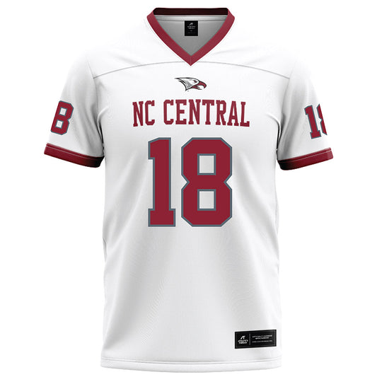 NCCU - NCAA Football : Carter Merck - White Football Jersey-0