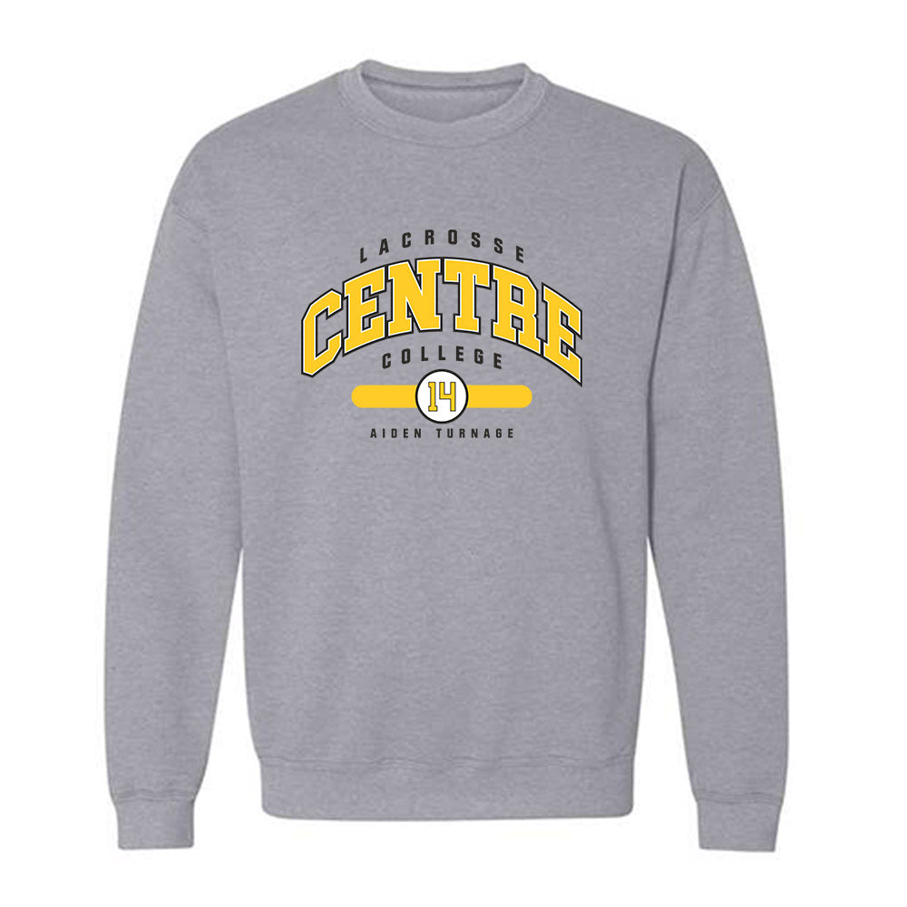 Centre College - NCAA Men's Lacrosse : Aiden Turnage - Classic Fashion Shersey Crewneck Sweatshirt-0