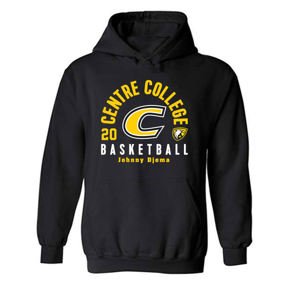 Centre College - NCAA Men's Basketball : Johnny Djema - Classic Fashion Shersey Hooded Sweatshirt-0