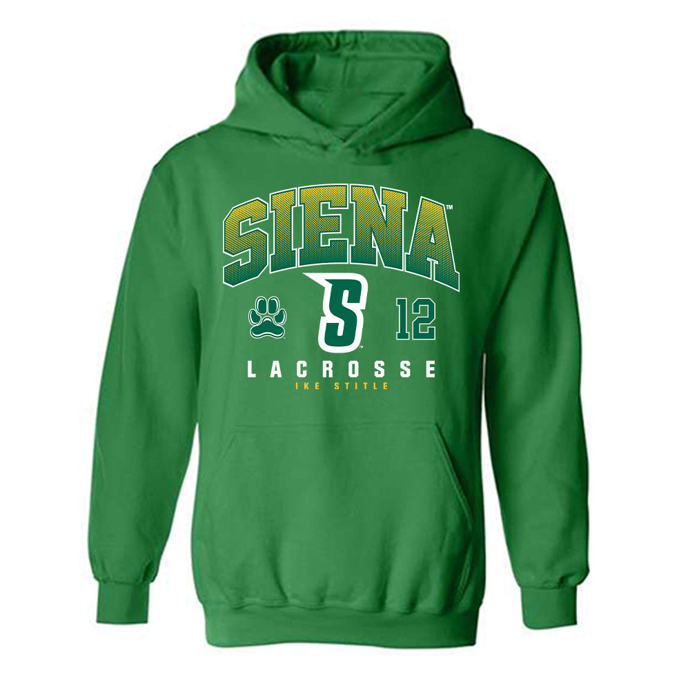 Siena - NCAA Men's Lacrosse : Ike Stitle - Classic Fashion Shersey Hooded Sweatshirt-0