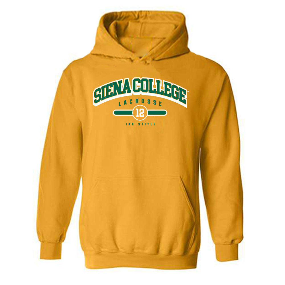 Siena - NCAA Men's Lacrosse : Ike Stitle - Classic Fashion Shersey Hooded Sweatshirt-0