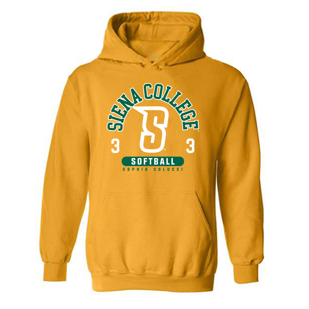 Siena - NCAA Softball : Sophia Colucci - Classic Fashion Shersey Hooded Sweatshirt-0