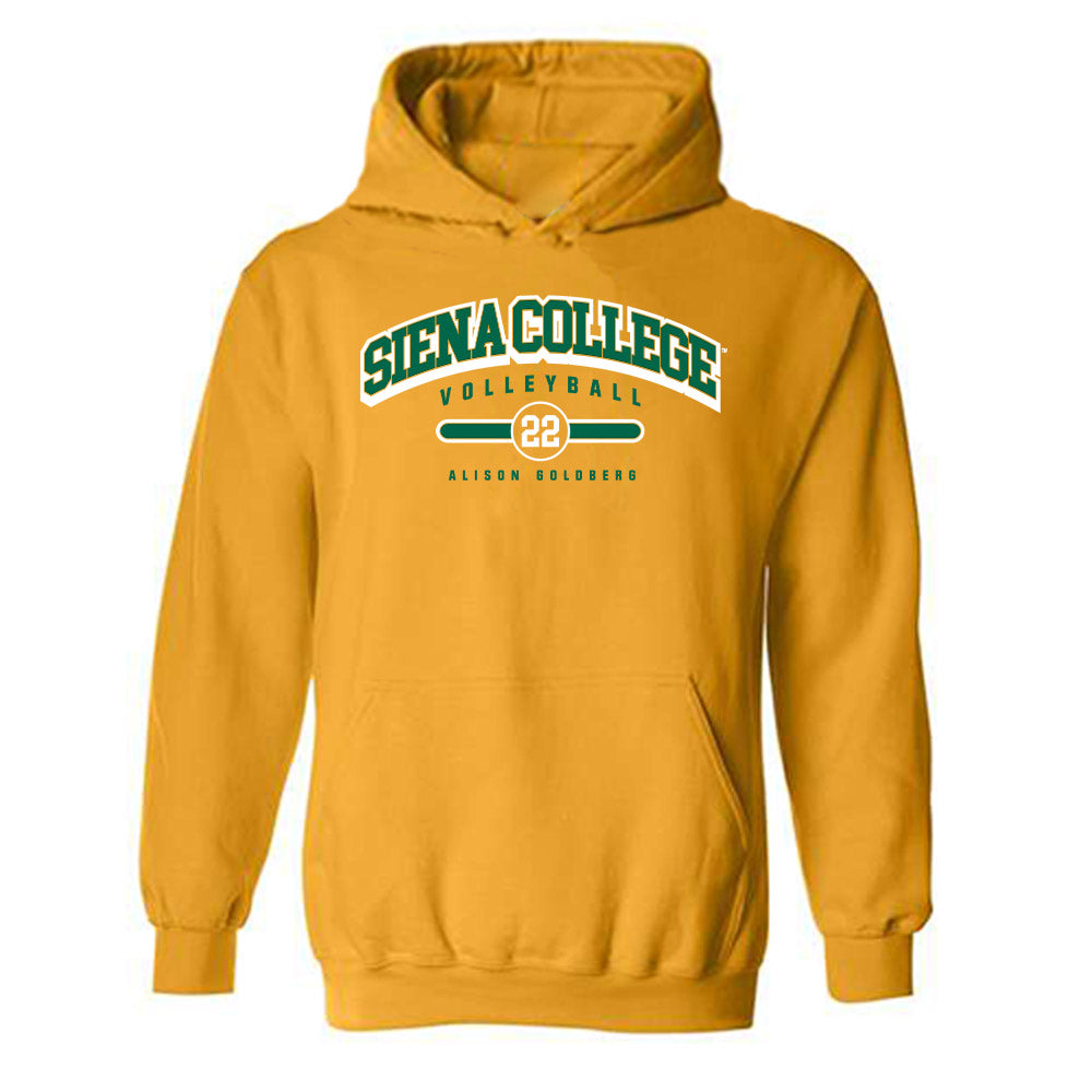 Siena - NCAA Women's Volleyball : Alison Goldberg - Classic Fashion Shersey Hooded Sweatshirt-0