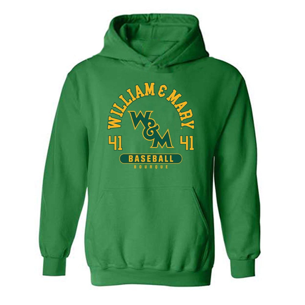 William & Mary - NCAA Baseball : Tom Bourque - Classic Fashion Shersey Hooded Sweatshirt-0