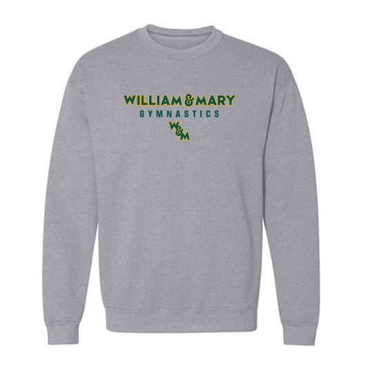 William & Mary - NCAA Women's Gymnastics : Sally Wood - Classic Shersey Crewneck Sweatshirt-0
