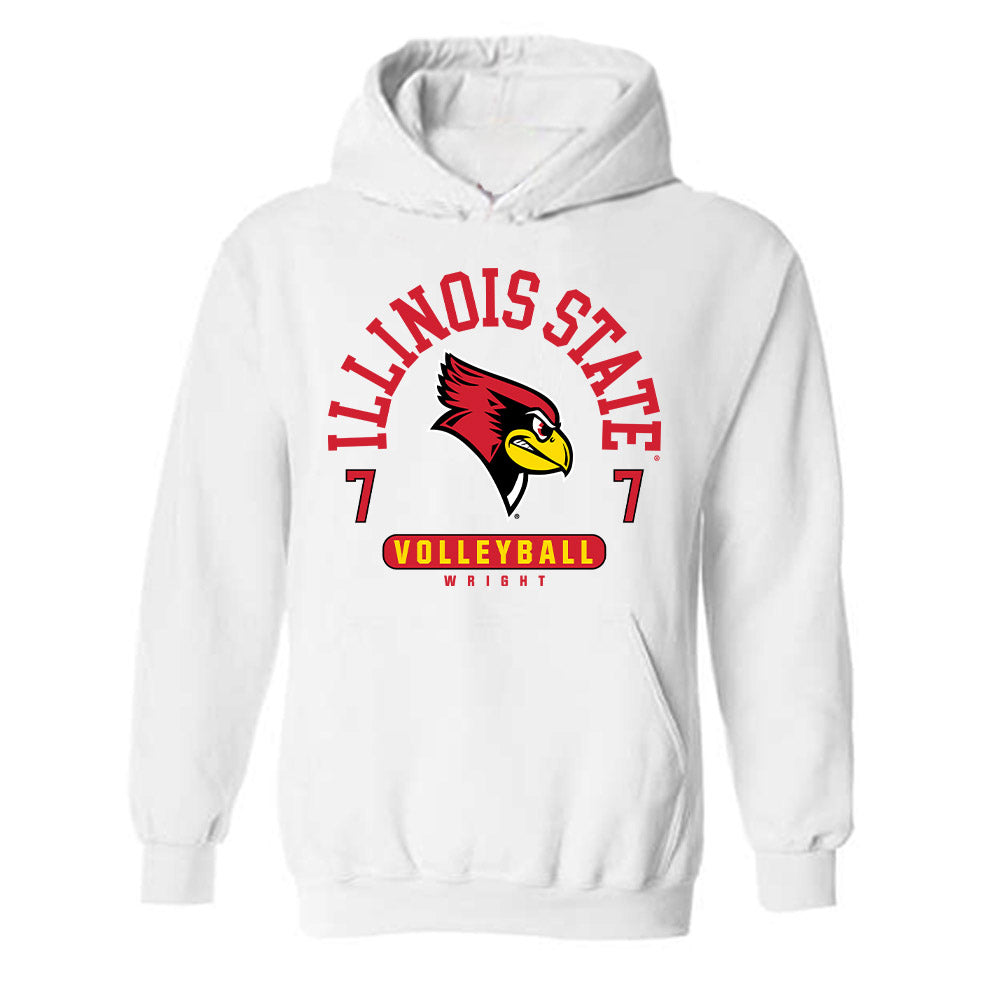 Illinois State - NCAA Women's Volleyball : Sidney Wright - Classic Fashion Shersey Hooded Sweatshirt-0