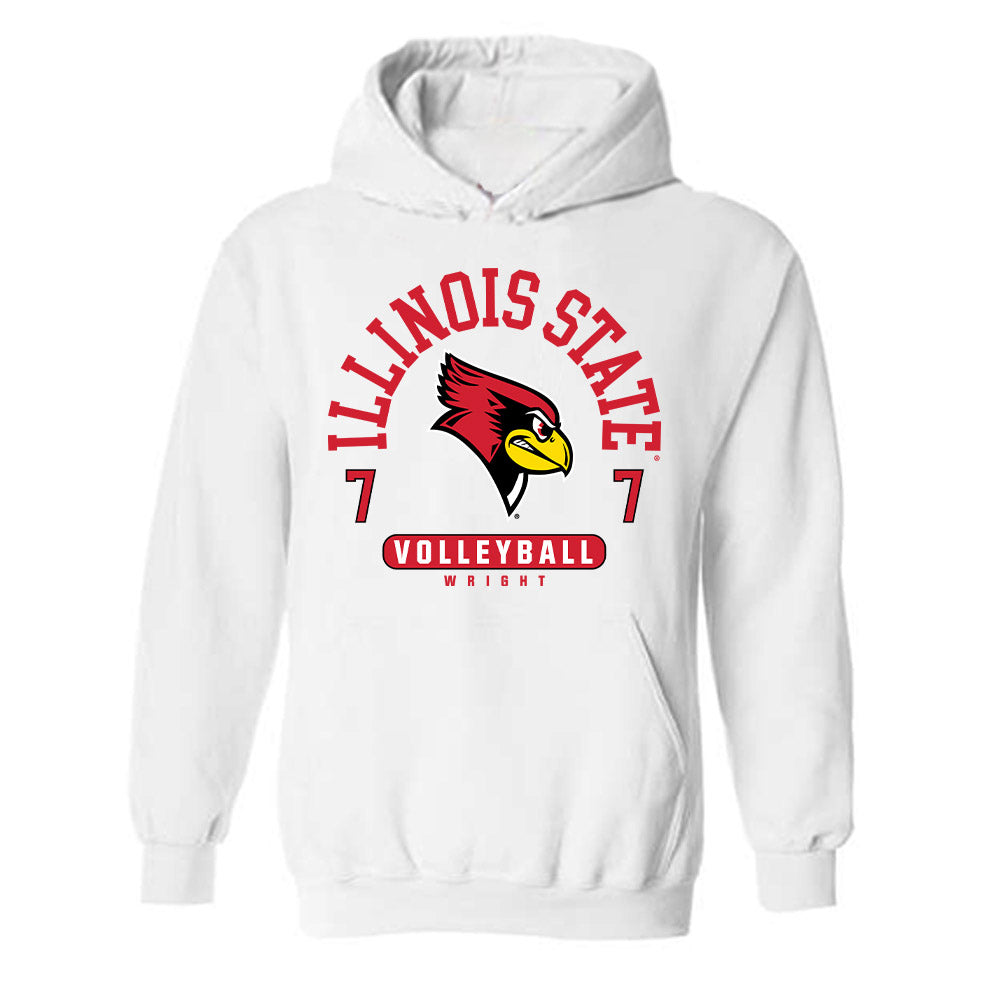 Illinois State - NCAA Women's Volleyball : Sidney Wright - Classic Fashion Shersey Hooded Sweatshirt-0