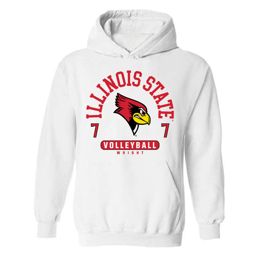 Illinois State - NCAA Women's Volleyball : Sidney Wright - Classic Fashion Shersey Hooded Sweatshirt-0
