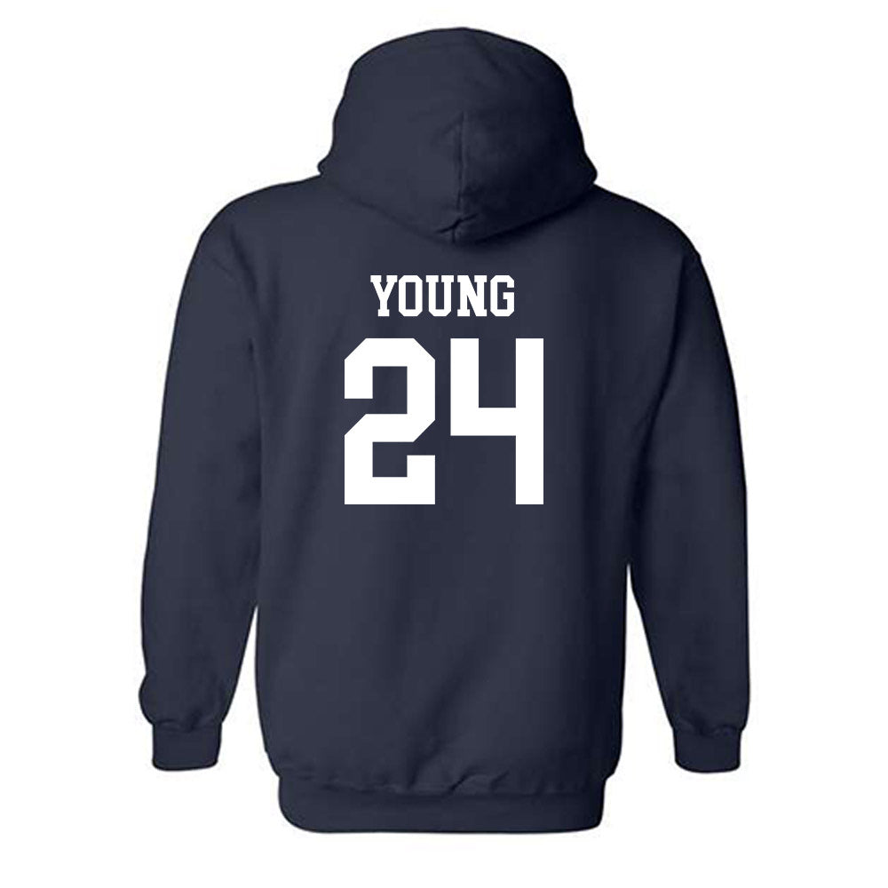 SMU - NCAA Football : Izayah Young - Classic Shersey Hooded Sweatshirt-1