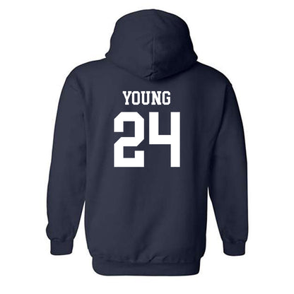 SMU - NCAA Football : Izayah Young - Classic Shersey Hooded Sweatshirt-1