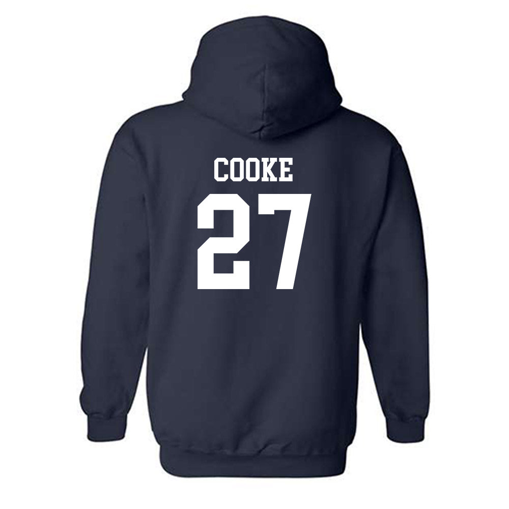 SMU - NCAA Football : Siler Cooke - Classic Shersey Hooded Sweatshirt-1
