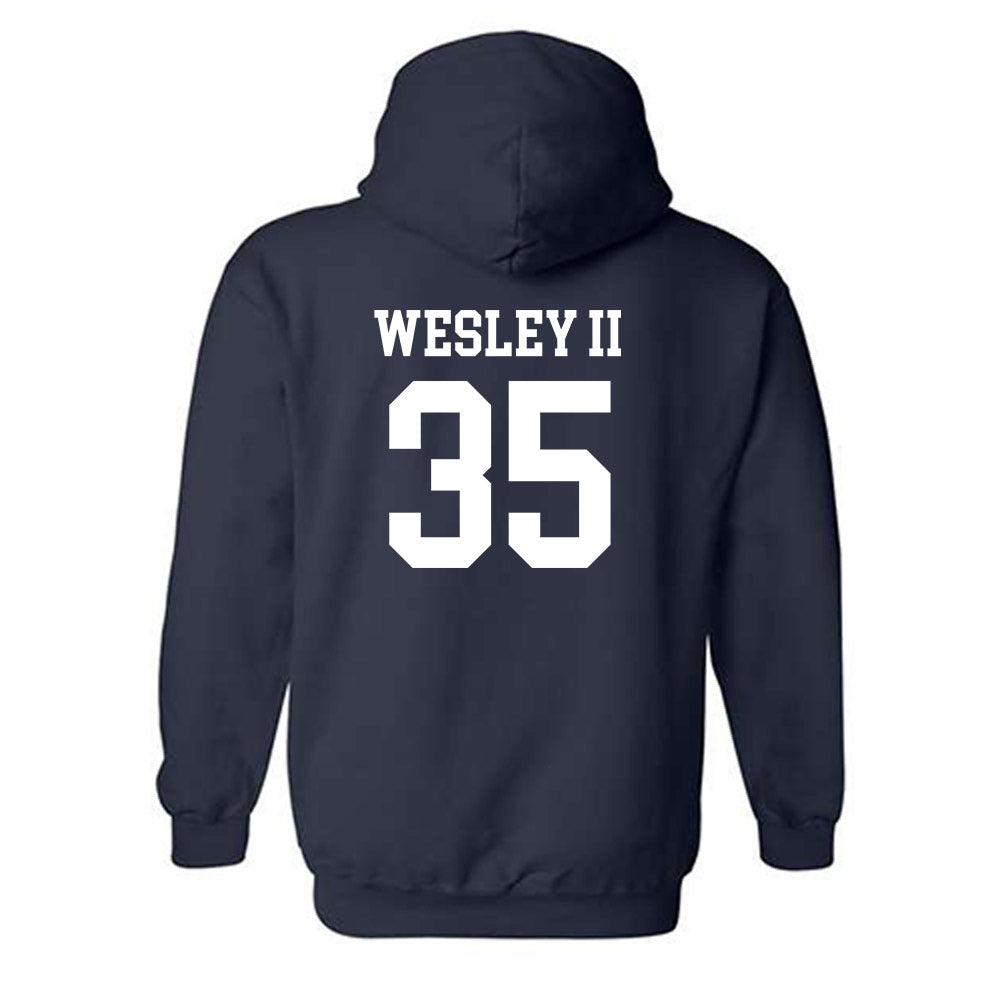 SMU - NCAA Football : Dante Wesley II - Classic Shersey Hooded Sweatshirt-1