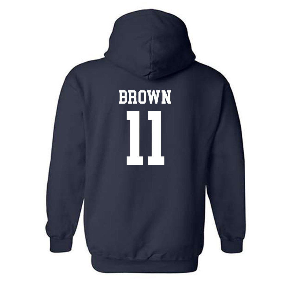 SMU - NCAA Football : Carterrious Brown - Classic Shersey Hooded Sweatshirt-1