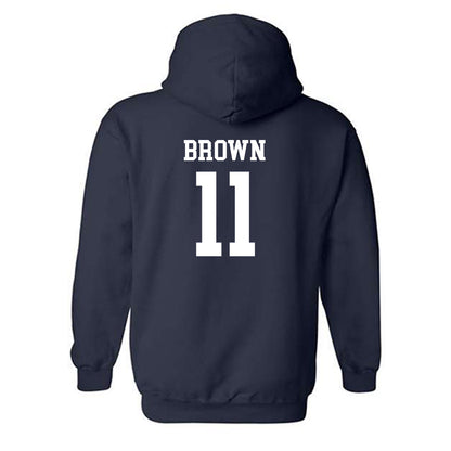 SMU - NCAA Football : Carterrious Brown - Classic Shersey Hooded Sweatshirt-1