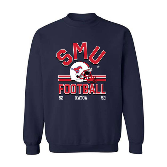 SMU - NCAA Football : Pupungatoa Katoa - Classic Fashion Shersey Crewneck Sweatshirt-0