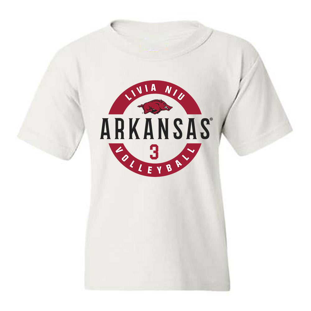 Arkansas - NCAA Women's Volleyball : Livia Niu - Classic Fashion Shersey Youth T-Shirt-0