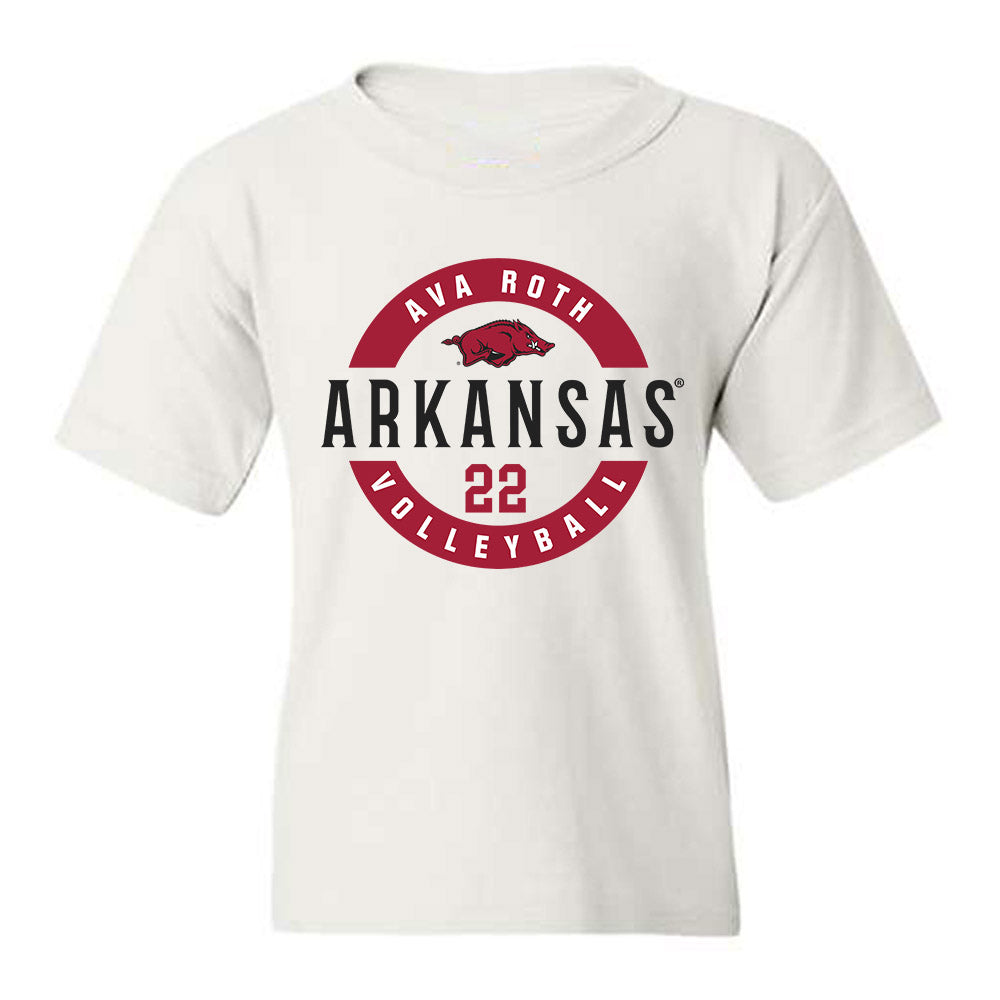 Arkansas - NCAA Women's Volleyball : Ava Roth - Classic Fashion Shersey Youth T-Shirt-0