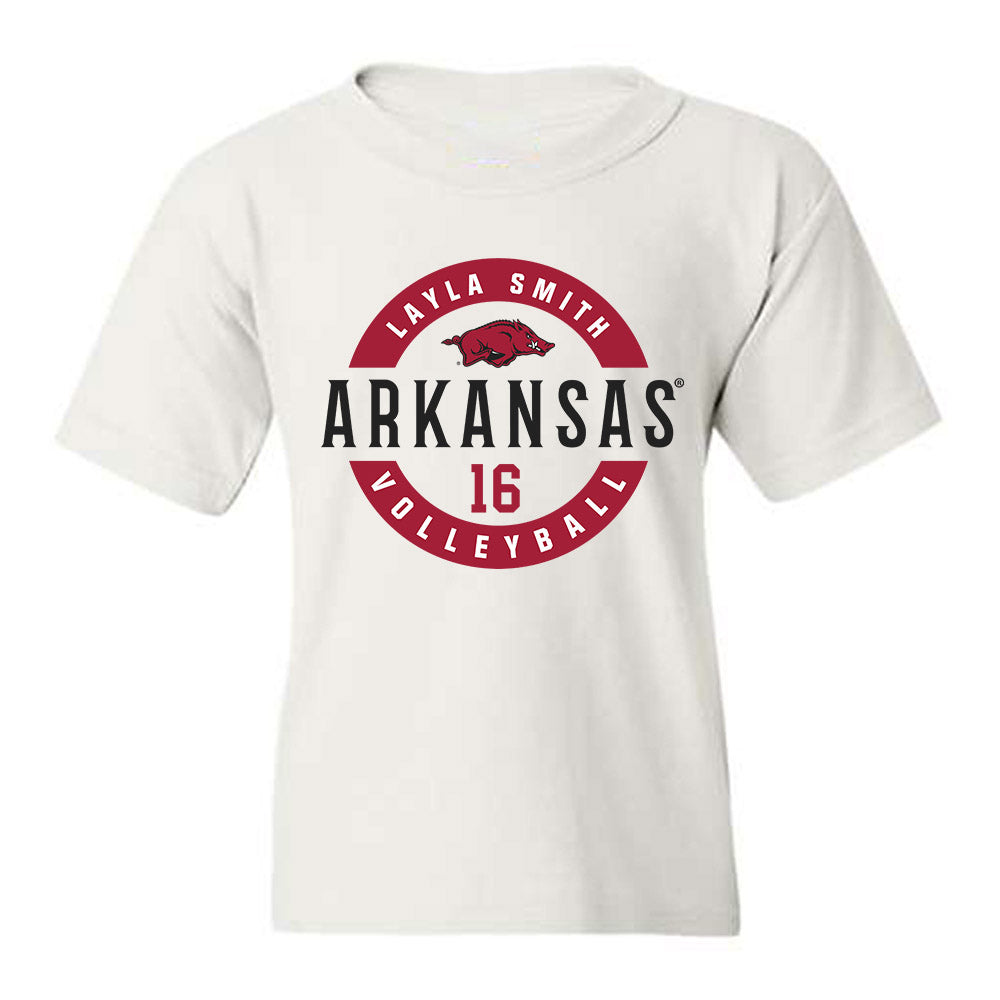 Arkansas - NCAA Women's Volleyball : Layla Smith - Classic Fashion Shersey Youth T-Shirt-0