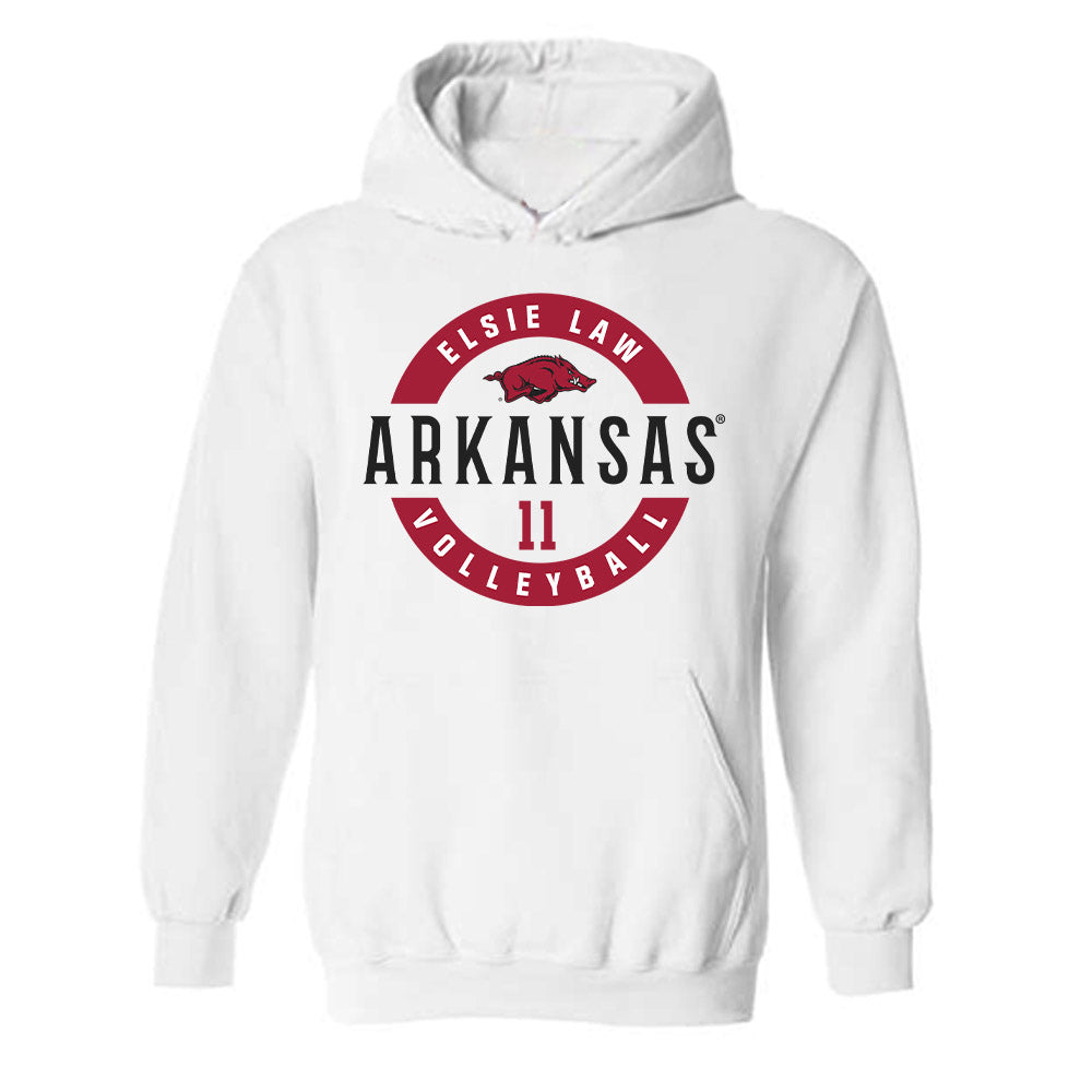 Arkansas - NCAA Women's Volleyball : Elsie Law - Classic Fashion Shersey Hooded Sweatshirt-0