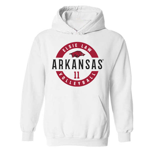 Arkansas - NCAA Women's Volleyball : Elsie Law - Classic Fashion Shersey Hooded Sweatshirt-0