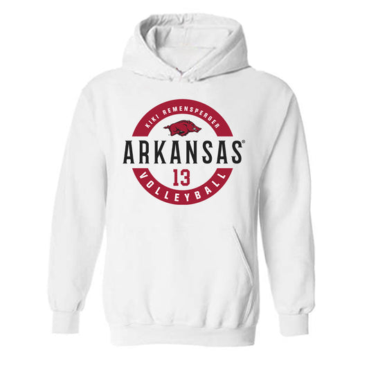 Arkansas - NCAA Women's Volleyball : Kiki Remensperger - Classic Fashion Shersey Hooded Sweatshirt-0