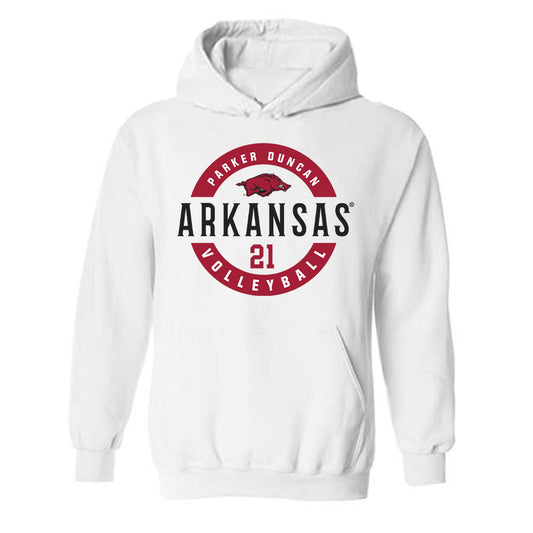Arkansas - NCAA Women's Volleyball : Parker Duncan - Classic Fashion Shersey Hooded Sweatshirt-0