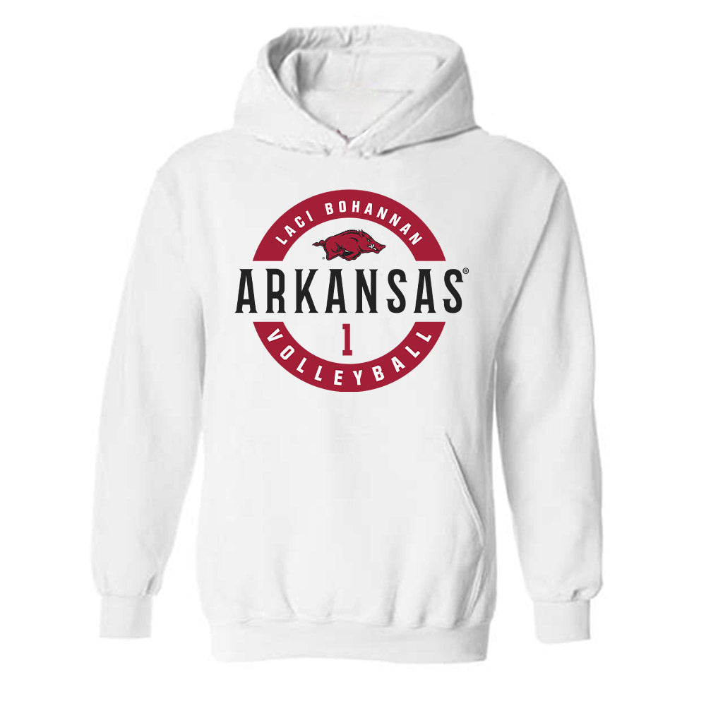 Arkansas - NCAA Women's Volleyball : Laci Bohannan - Classic Fashion Shersey Hooded Sweatshirt-0