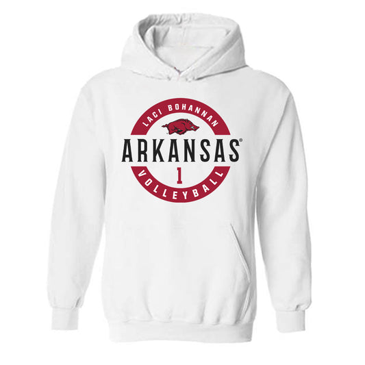 Arkansas - NCAA Women's Volleyball : Laci Bohannan - Classic Fashion Shersey Hooded Sweatshirt-0