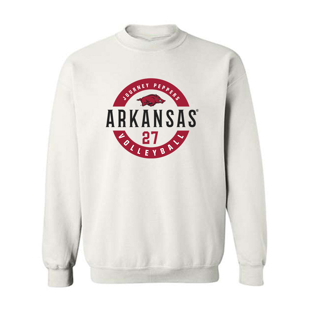 Arkansas - NCAA Women's Volleyball : Journey Peppers - Classic Fashion Shersey Crewneck Sweatshirt-0