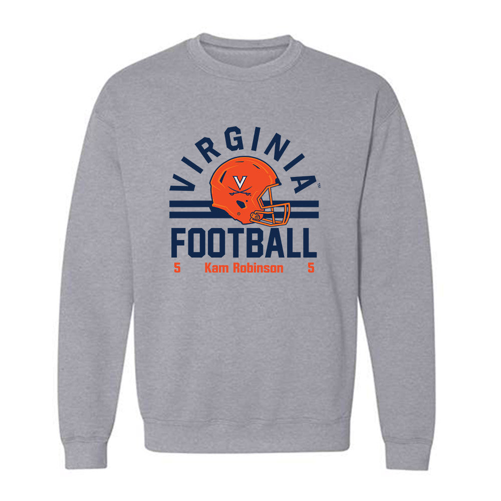 Virginia - NCAA Football : Kam Robinson - Crewneck Sweatshirt-0