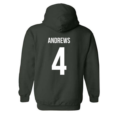 Michigan State - NCAA Women's Volleyball : Madi Andrews - Replica Shersey Hooded Sweatshirt-1