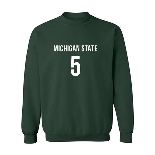 Michigan State - NCAA Women's Volleyball : Makya Clayton - Replica Shersey Crewneck Sweatshirt-0