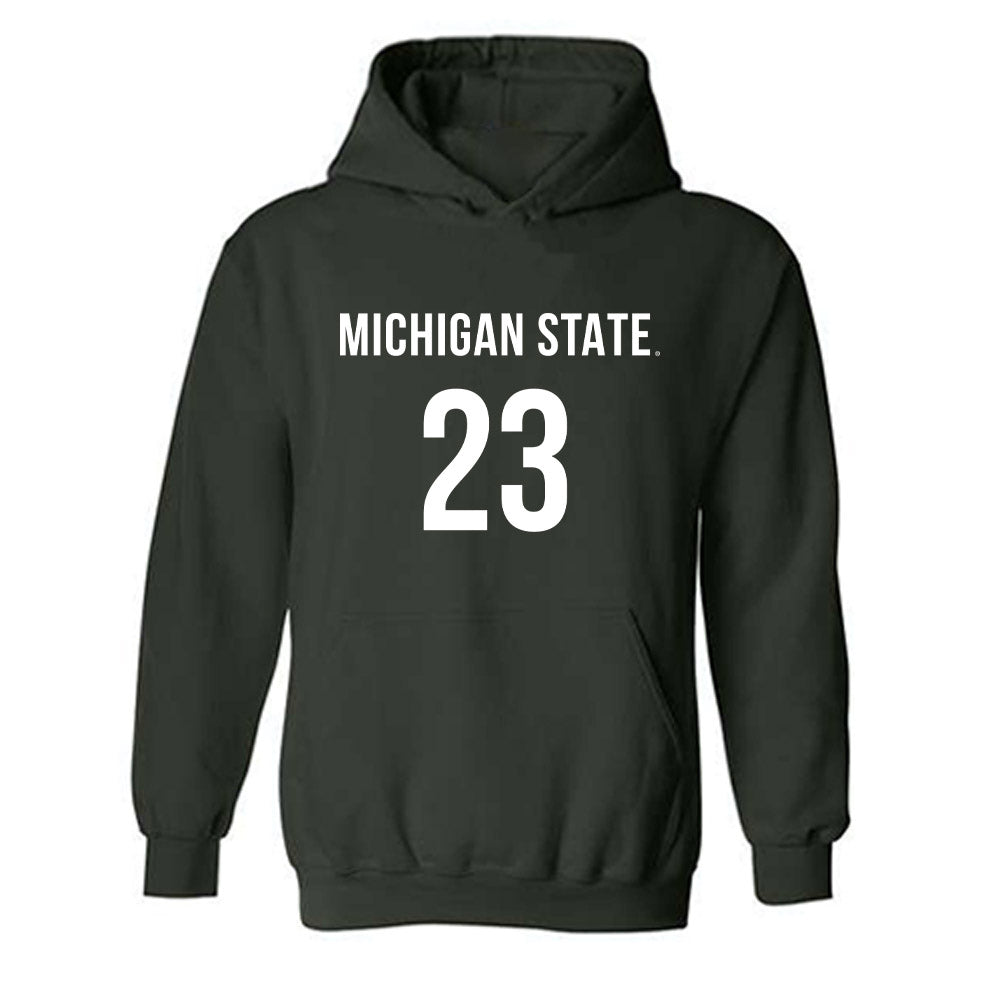 Michigan State - NCAA Women's Volleyball : Cameron Berger - Replica Shersey Hooded Sweatshirt-0