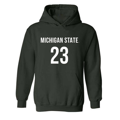 Michigan State - NCAA Women's Volleyball : Cameron Berger - Replica Shersey Hooded Sweatshirt-0