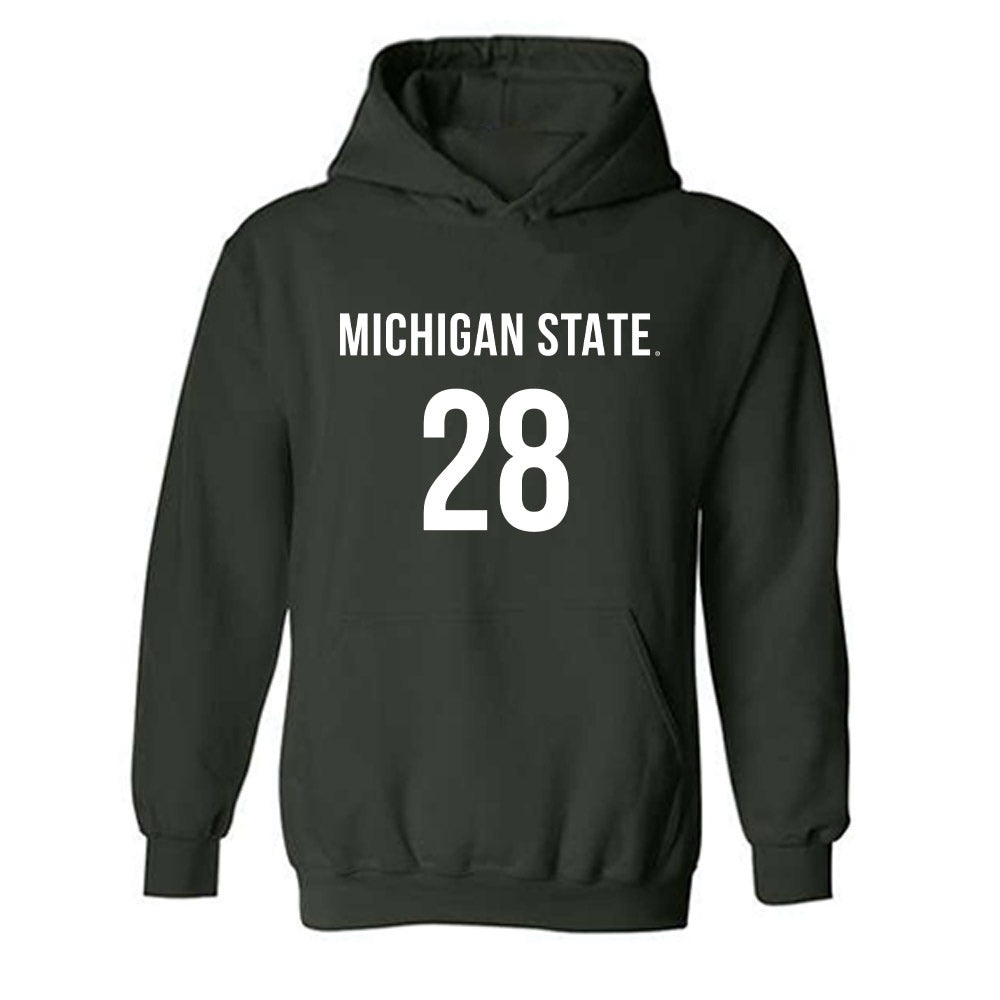 Michigan State - NCAA Women's Volleyball : Alanna Bankston - Replica Shersey Hooded Sweatshirt-0