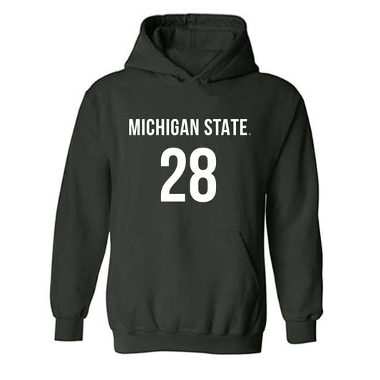 Michigan State - NCAA Women's Volleyball : Alanna Bankston - Replica Shersey Hooded Sweatshirt-0