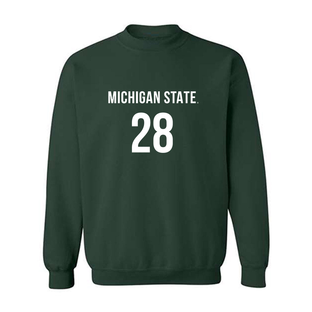 Michigan State - NCAA Women's Volleyball : Alanna Bankston - Replica Shersey Crewneck Sweatshirt-0