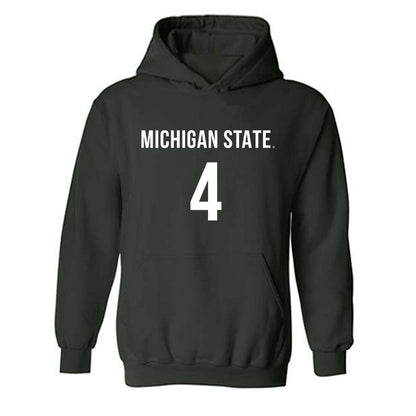 Michigan State - NCAA Women's Volleyball : Madi Andrews - Replica Shersey Hooded Sweatshirt-0
