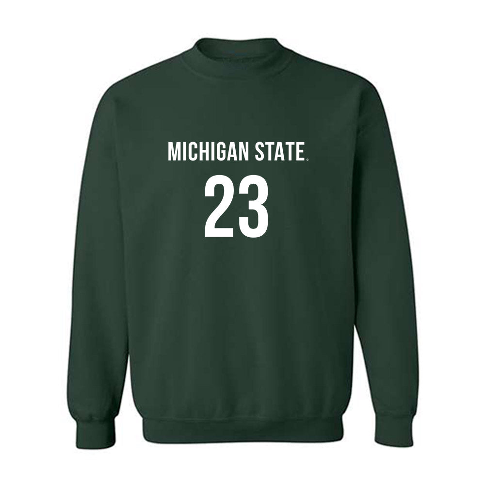Michigan State - NCAA Women's Volleyball : Cameron Berger - Replica Shersey Crewneck Sweatshirt-0